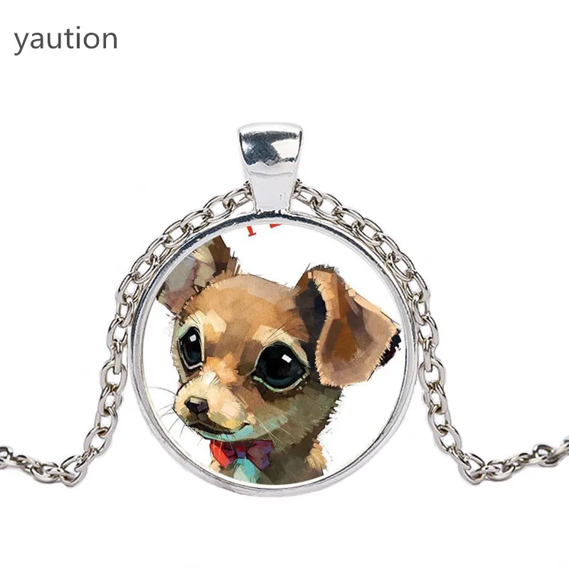Cute chihuahua gear pendant dog collar crystal dome fashion jewelry steampunk women gift silver necklace
Cute chihuahua gear pendant dog collar crystal dome fashion jewelry steampunk women gift silver necklace