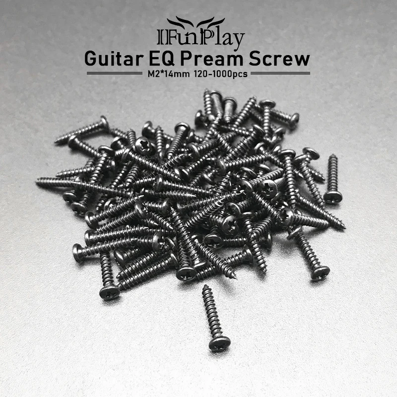 120pcs Acoustic Guitar Pickup Preamp EQ Amplifier Piezo Pickup Mounting screws Fixing Screw M2*14mm Black
120pcs Acoustic Guitar Pickup Preamp EQ Amplifier Piezo Pickup Mounting screws Fixing Screw M2*14mm Black
