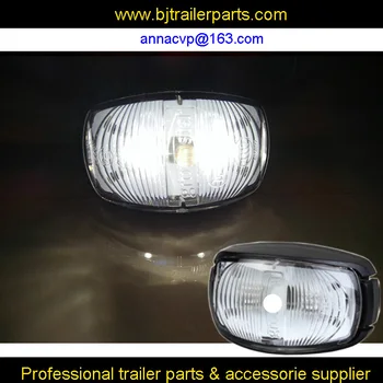 LED outline marker lamps clearance front outline cab marker lights E4 approved WHITE trailer parts 
LED outline marker lamps clearance front outline cab marker lights E4 approved WHITE trailer parts