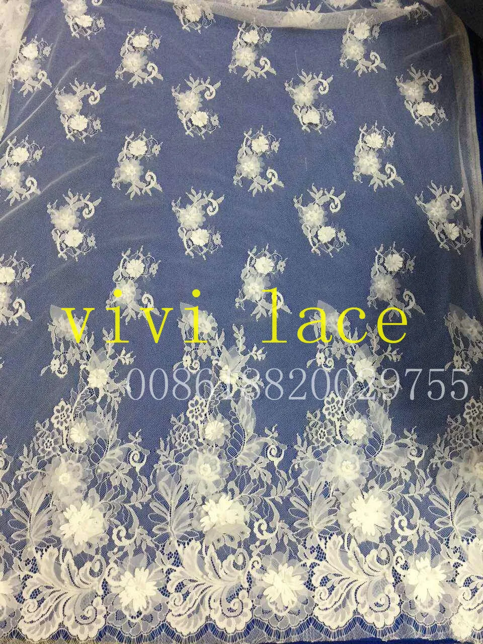 TT007 3meter long 150cm width ivory 3d flower french embroidery tulle mesh lace fabric for show/wedding/evening dress/party.
TT007 3meter long 150cm width ivory 3d flower french embroidery tulle mesh lace fabric for show/wedding/evening dress/party.