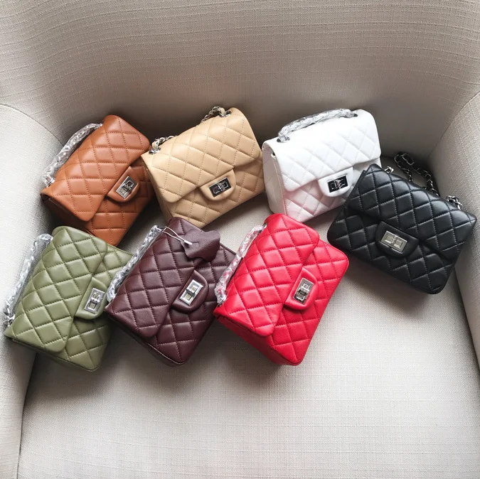 Women Lambskin Shoulder Flap Bag Genuine Leather Luxury Plaid Design Chain Handbags Crossbody Lady Messenge Bags
Women Lambskin Shoulder Flap Bag Genuine Leather Luxury Plaid Design Chain Handbags Crossbody Lady Messenge Bags