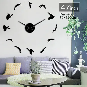 Diving Sports Divers Perfect Action Mirror Effect Clock DIY Big Size Frameless Wall Clock Divers Gift
Diving Sports Divers Perfect Action Mirror Effect Clock DIY Big Size Frameless Wall Clock Divers Gift