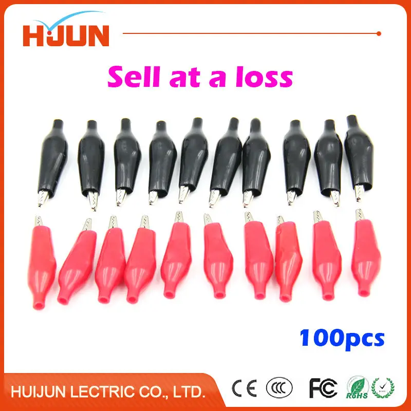 100pcs Red Black Alligator Clip Cable Wire Battery Crocodile Clips Electrical Clamp Testing Probe Car
100pcs Red Black Alligator Clip Cable Wire Battery Crocodile Clips Electrical Clamp Testing Probe Car