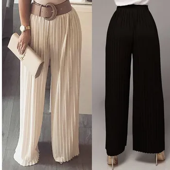 Oufisun Summer Casual Ladies Chiffon Pleated Wide Leg Pants Solid Color Loose Floor Pant For Summer Fashion Casual Womens Pants
Oufisun Summer Casual Ladies Chiffon Pleated Wide Leg Pants Solid Color Loose Floor Pant For Summer Fashion Casual Womens Pants