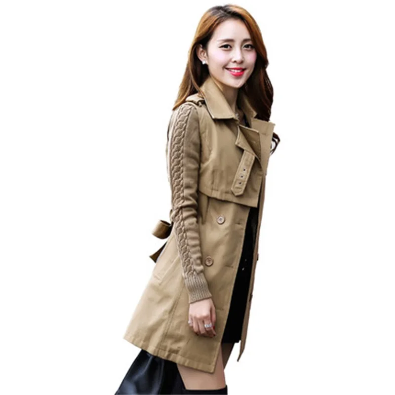 Spring and autumn new elegant temperament women long section Slim fashion solid color Windbreaker AL7764
Spring and autumn new elegant temperament women long section Slim fashion solid color Windbreaker AL7764