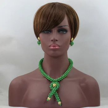Delicate Women Party Gifts Nigerian Bridal Jewelry Sets Necklace African Green Crystal Lace Jewelry Set Free Shipping ABL378
Delicate Women Party Gifts Nigerian Bridal Jewelry Sets Necklace African Green Crystal Lace Jewelry Set Free Shipping ABL378