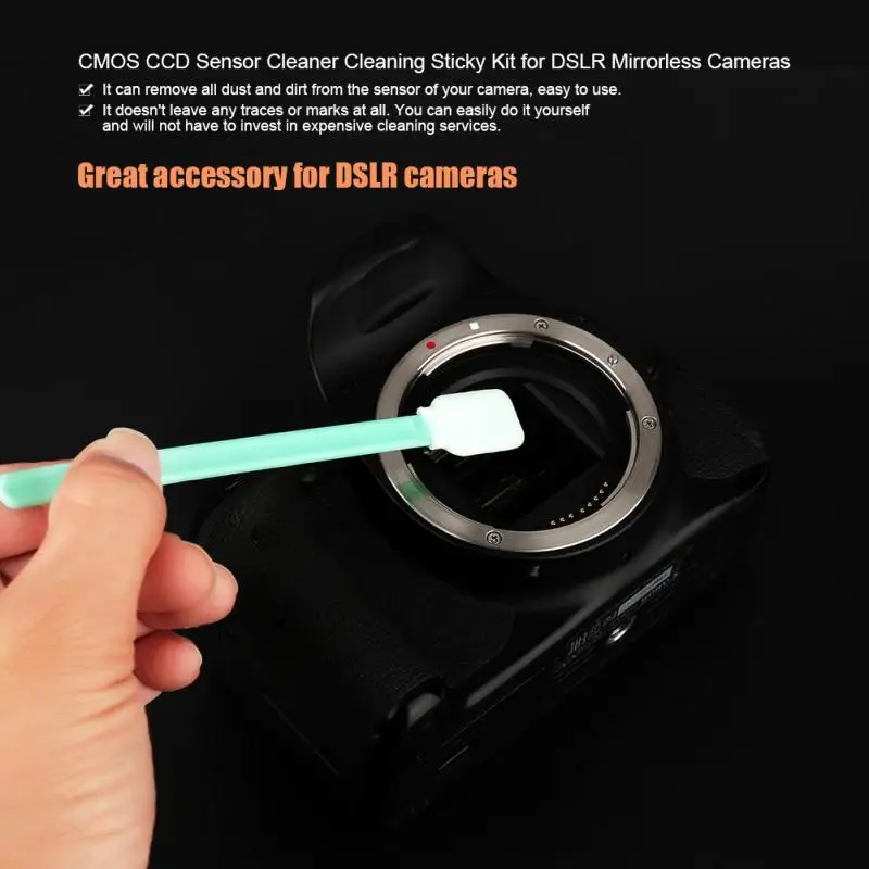 6Pcs CMOS CCD Sensor Cleaner Swab Cleaning Sticky Kit for DSLR Mirrorless Cameras
6Pcs CMOS CCD Sensor Cleaner Swab Cleaning Sticky Kit for DSLR Mirrorless Cameras