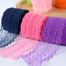 5 מטרים 4.5CM תחרה סרט קלטת Trim בד DIY רקום נטו כבל עבור תפירת קישוט אפריקאי תחרה בד בעבודת יד חומרים(China)