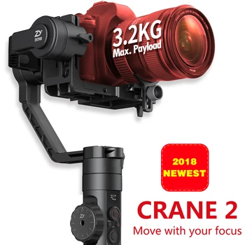 Zhiyun Crane 2 3-Axis Handheld Gimbal Camera Gyro Stablizer for Canon Nikon Sony Panasonic LUMIX GH3 GH4 Series DSLR
Zhiyun Crane 2 3-Axis Handheld Gimbal Camera Gyro Stablizer for Canon Nikon Sony Panasonic LUMIX GH3 GH4 Series DSLR