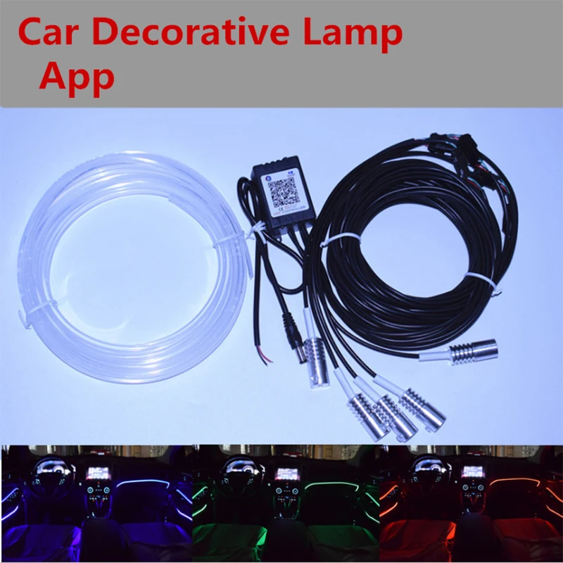 New 6M Sound Active RGB LED Car Interior Light Multicolor EL Neon Strip Light Bluetooth Phone Control Atmosphere Light 12V kit
New 6M Sound Active RGB LED Car Interior Light Multicolor EL Neon Strip Light Bluetooth Phone Control Atmosphere Light 12V kit