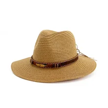 Летняя ковбойская шляпа для мужчин и женщин соломенная от солнца