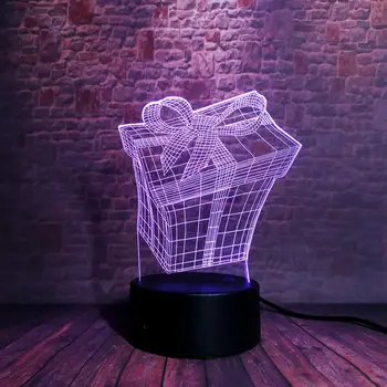 Gift Box Model 3D Nightlight Visual Illusion LED 7 Colors Changing Flash Light Presentation box Model Toys gift
Gift Box Model 3D Nightlight Visual Illusion LED 7 Colors Changing Flash Light Presentation box Model Toys gift