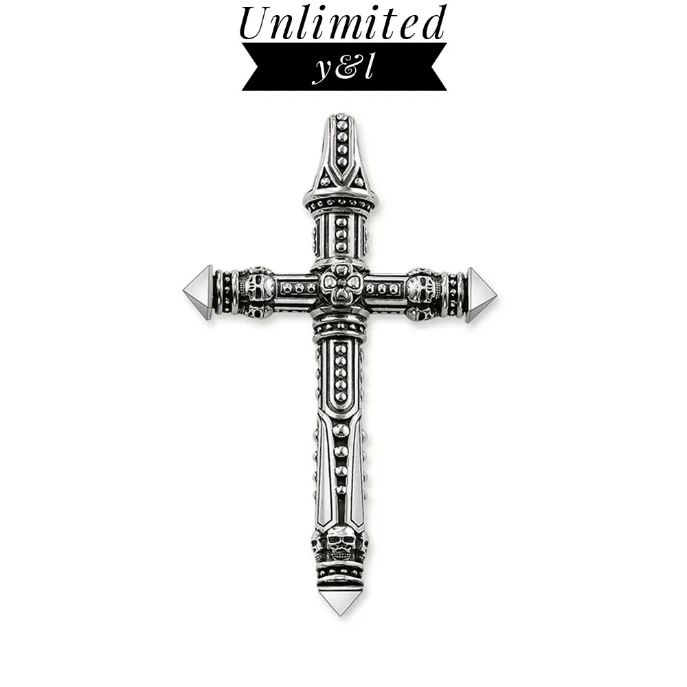 Skull Cross Pendants Thomas Style Thai Silver Skeleton Fashion Jewelry DIY Necklace Accessories for Women Men 2018 New
Skull Cross Pendants Thomas Style Thai Silver Skeleton Fashion Jewelry DIY Necklace Accessories for Women Men 2018 New