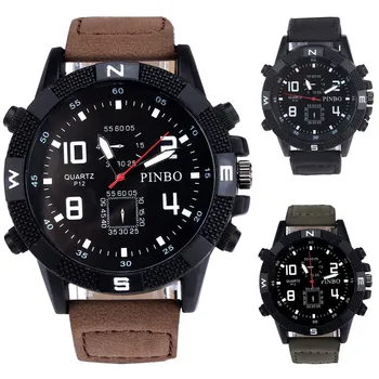 Men's Watch Large Dial Quartz Sport Watch Military Watch Men Clocks relogio masculino Luxury Business Gentalman leather Watches
Men's Watch Large Dial Quartz Sport Watch Military Watch Men Clocks relogio masculino Luxury Business Gentalman leather Watches