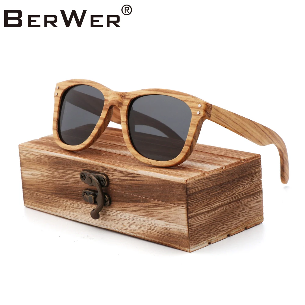 BerWer 2019 Zebra Wood Sunglasses For Men Women Retro Sun Glasses Polarized Lens UV400 with Case
BerWer 2019 Zebra Wood Sunglasses For Men Women Retro Sun Glasses Polarized Lens UV400 with Case