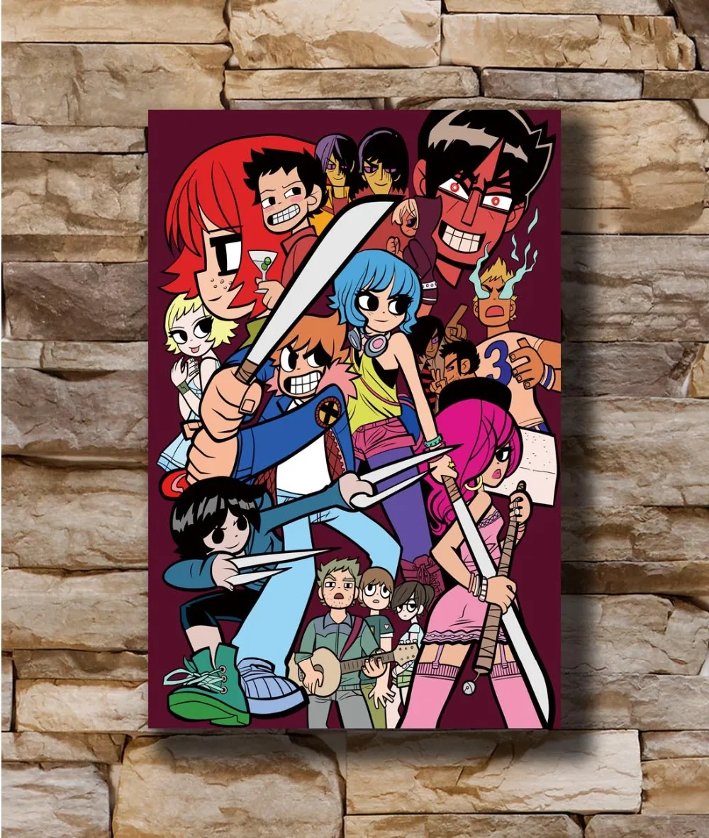 

N0427 Cartoon Comic Funny Movie Scott Pilgrim 8x12 20x30 24x36 Wall Poster Art L-W Canvas Print Decoration