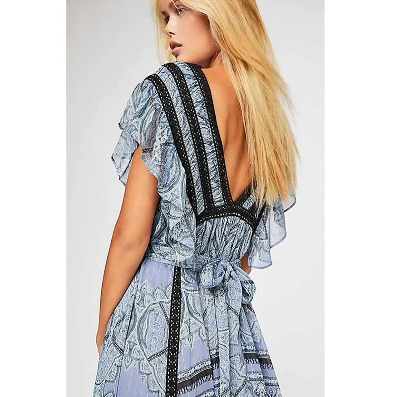 Women Summer Dress Robe Vintage Long Maxi Dresses V neck Short Ruffle Sleeve Party Beach Dress Floral bohemian Dresses Sundress
Women Summer Dress Robe Vintage Long Maxi Dresses V neck Short Ruffle Sleeve Party Beach Dress Floral bohemian Dresses Sundress