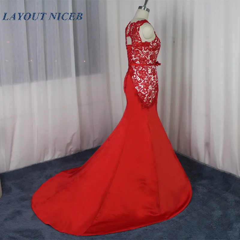 Real Image New Arrival 2016 Seductive Red Lace Mermaid Evening Dress Long Formal Gowns Lace Up robe de soiree
Real Image New Arrival 2016 Seductive Red Lace Mermaid Evening Dress Long Formal Gowns Lace Up robe de soiree