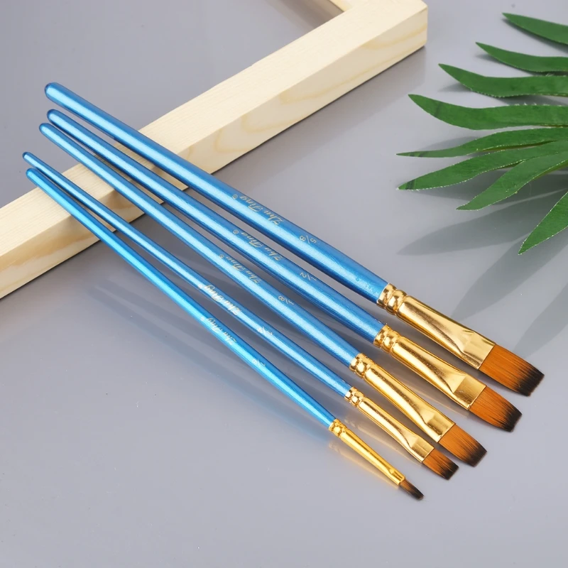 5pcs/set Different Shape Nylon Hair Paint Brushes Artist Oil Watercolor Painting Brush For Professional Art Supplies
5pcs/set Different Shape Nylon Hair Paint Brushes Artist Oil Watercolor Painting Brush For Professional Art Supplies