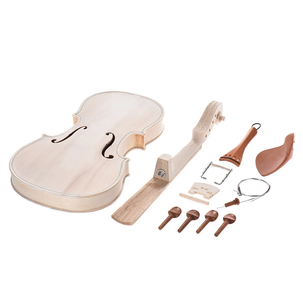 

ammoon DIY 4/4 Full Size Natural Solid Wood Acoustic Violin Fiddle Kit with EQ Spruce Top Maple Neck Fingerboard Ebony Tailpiece