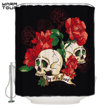 WARMTOUR Shower Curtain Red Rose Mexico Skull Waterproof Shower Curtain Bathroom Decor
WARMTOUR Shower Curtain Red Rose Mexico Skull Waterproof Shower Curtain Bathroom Decor
