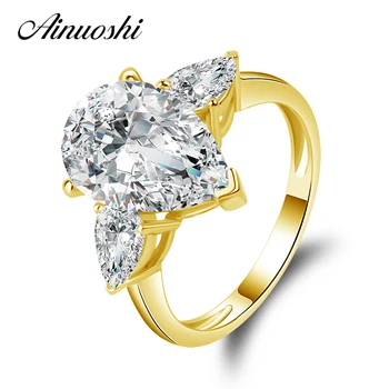 AINUOSHI 14K Solid Yellow Gold TC Collection Wedding Rings Pear Cut 4 ct Simulated Diamond Aneis Feminino Women Engagement Ring
AINUOSHI 14K Solid Yellow Gold TC Collection Wedding Rings Pear Cut 4 ct Simulated Diamond Aneis Feminino Women Engagement Ring