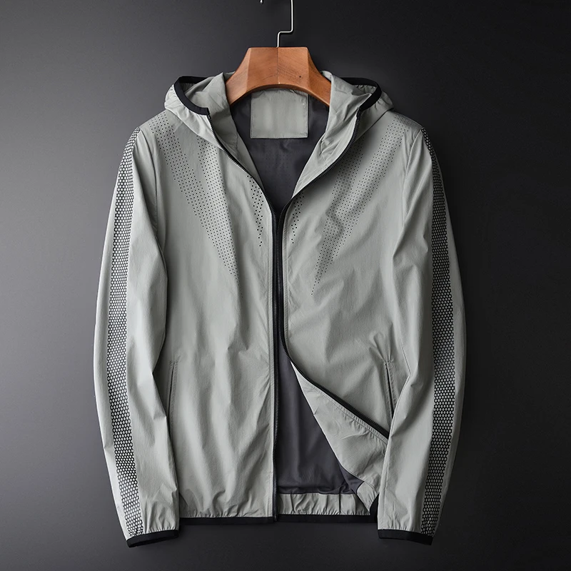 Minglu Hooded Male Jackets Plus Size 4XL Luxury Hollow Out Fabric Slim Fit Sport Mens Jackets And Coats Ventilate Man Jackets
Minglu Hooded Male Jackets Plus Size 4XL Luxury Hollow Out Fabric Slim Fit Sport Mens Jackets And Coats Ventilate Man Jackets