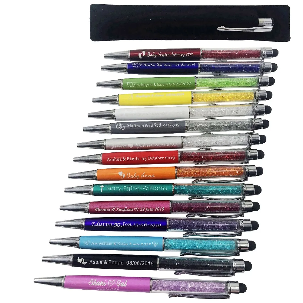100pcs Engraved Crystal Diamond Stylus pen Ballpoint Pens Touch pen Personalized Wedding Favor Customalized Promotional gifts
100pcs Engraved Crystal Diamond Stylus pen Ballpoint Pens Touch pen Personalized Wedding Favor Customalized Promotional gifts