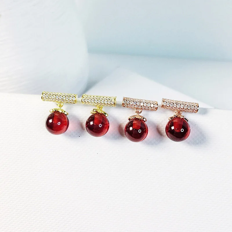 Women Girl's 925 silver Rose Gold Gold color Red Garnet C zircon hanging stud Earrings ethnic Wedding Jewelry New Fashion Gift
Women Girl's 925 silver Rose Gold Gold color Red Garnet C zircon hanging stud Earrings ethnic Wedding Jewelry New Fashion Gift