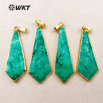 WT-P1361 New Arrival Simple Style Long Rhombus Shape Stone Pendants With 24K Metal Green Natural Stone Pendant Jewelry
WT-P1361 New Arrival Simple Style Long Rhombus Shape Stone Pendants With 24K Metal Green Natural Stone Pendant Jewelry