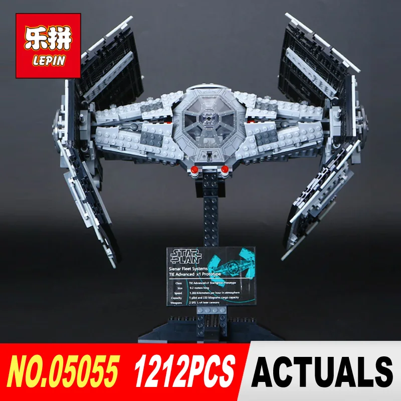 LEPIN 05055 Star Vader TIE advanced fighter Wars aircraft Model Building Blocks Bricks toy Compatible LegoINGlys Children Toys
LEPIN 05055 Star Vader TIE advanced fighter Wars aircraft Model Building Blocks Bricks toy Compatible LegoINGlys Children Toys