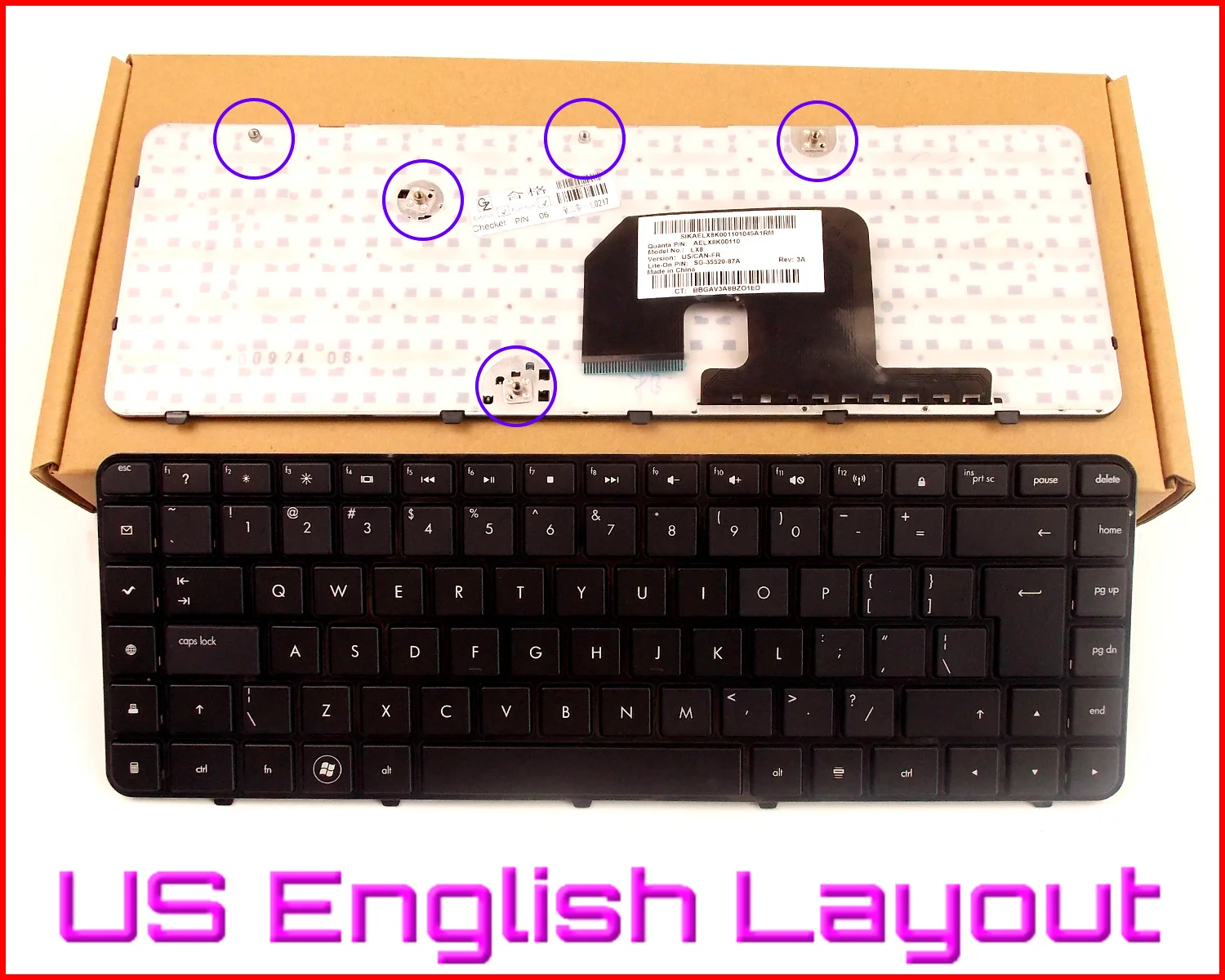 New Keyboard US English Version for HP Pavilion 597635-001 597630-001 606744-031 606743-001 AELX6U00210 V112846AS1 Laptop
New Keyboard US English Version for HP Pavilion 597635-001 597630-001 606744-031 606743-001 AELX6U00210 V112846AS1 Laptop
