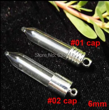 Free ship! 500pcss/lot 6mm bullet joint ball glass vial pendant, glass pendant, glass bottle with metal cap plug charm pendants
Free ship! 500pcss/lot 6mm bullet joint ball glass vial pendant, glass pendant, glass bottle with metal cap plug charm pendants