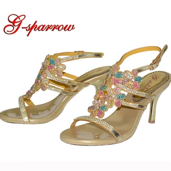 Six Petals Flower Rhinestone Women Sandals Rhinestone Stilettos Thin Heel Summer Sandal Gold Party Wedding Shoes Ladies Sandals
Six Petals Flower Rhinestone Women Sandals Rhinestone Stilettos Thin Heel Summer Sandal Gold Party Wedding Shoes Ladies Sandals