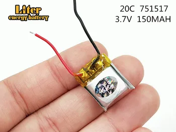 2pcs /lot 3.7v lipo battery 3.7v 150mah 751517 20c CX-10 CX-12 JJ810 Remote Quadrocopter Model accessories li-po battery
2pcs /lot 3.7v lipo battery 3.7v 150mah 751517 20c CX-10 CX-12 JJ810 Remote Quadrocopter Model accessories li-po battery
