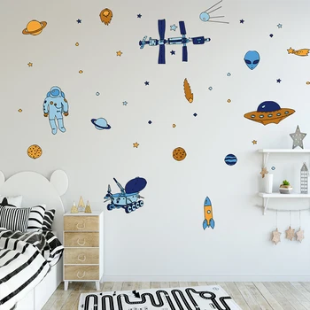 Creative UFO Rocket Alien Astronaut Vinyl Wall Sticker for Boy Room Decoration Outer Space Wall Decal Nursery Kids Bedroom Decor
Creative UFO Rocket Alien Astronaut Vinyl Wall Sticker for Boy Room Decoration Outer Space Wall Decal Nursery Kids Bedroom Decor