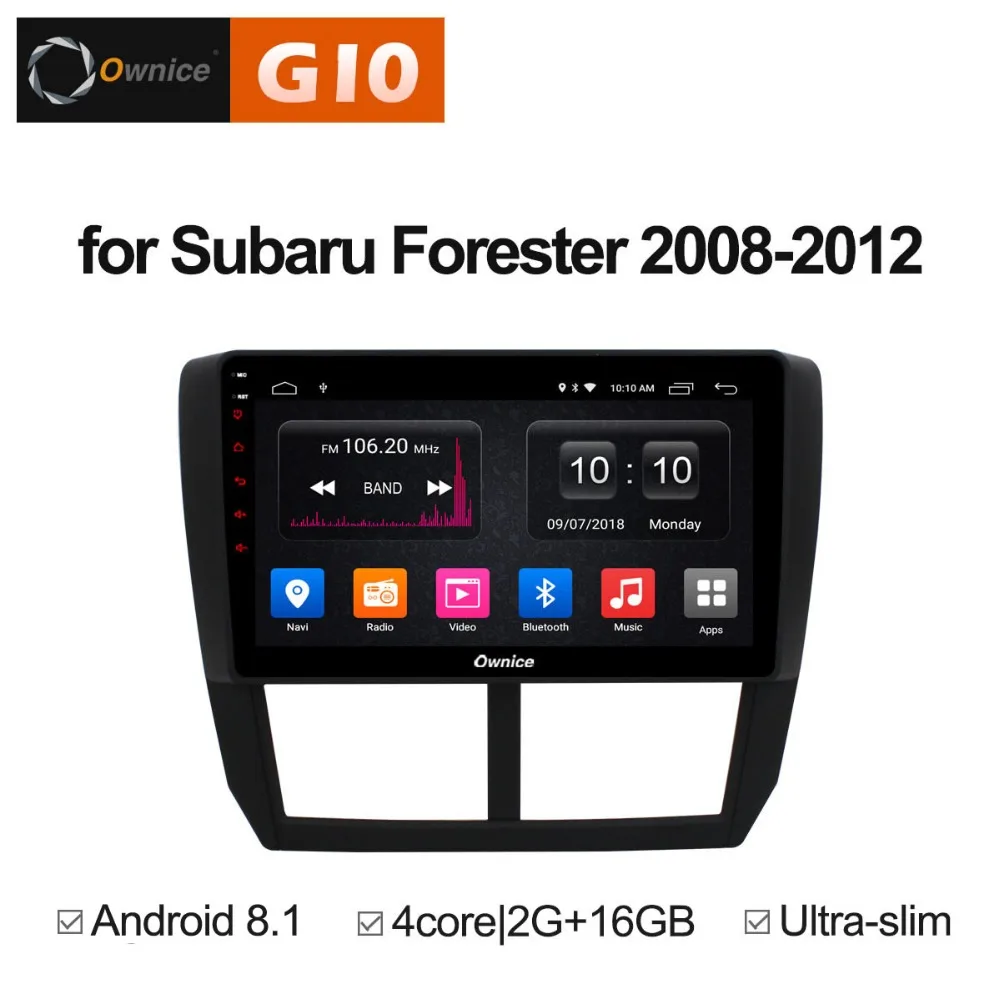 

1024*600 Android 8.1 Quad Core 2GB RAM+16GB ROM 9 inch Car DVD Player For Subaru Forester 2008-2012 GPS Navi Radio Stereo BT