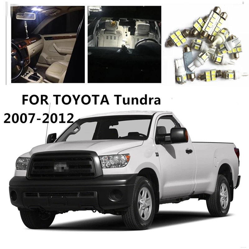 LOAUT 12pcs White Car LED Light Bulbs Interior Package Kit For TOYOTA Tundra 2007-2012 Dome Lights Trunk Courtesy light Map
LOAUT 12pcs White Car LED Light Bulbs Interior Package Kit For TOYOTA Tundra 2007-2012 Dome Lights Trunk Courtesy light Map