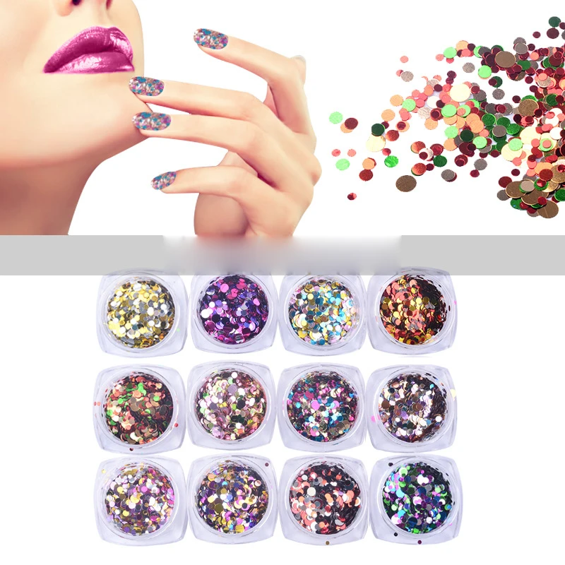 12Pcs/Set 1/2/3 mm Mixed Glitter Nail Sequins Round Shiny Paillette Nail Art Glitter Tips UV Gel 3d Decor Manicure Nail Flakes
12Pcs/Set 1/2/3 mm Mixed Glitter Nail Sequins Round Shiny Paillette Nail Art Glitter Tips UV Gel 3d Decor Manicure Nail Flakes