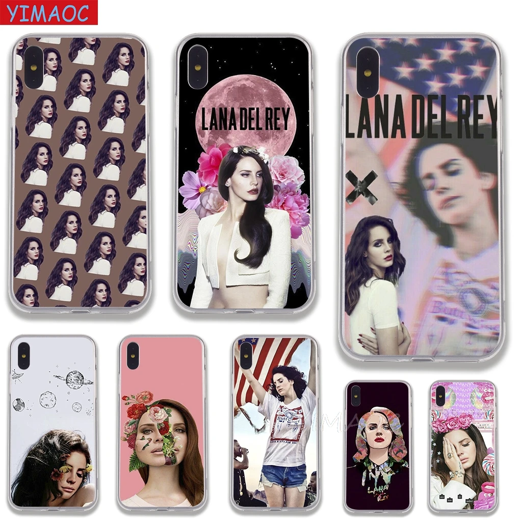 Мягкий чехол YIMAOC Lana Дель Рей интересного дизайна из ТПУ для iPhone 8 7 6 6S Plus 5 SE X XR XS 11 Pro