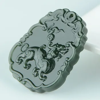 Delicate rough stone Pure manual sculpture dark green god beast pixou pendant charm male style Gratis bead cord pendant chain
Delicate rough stone Pure manual sculpture dark green god beast pixou pendant charm male style Gratis bead cord pendant chain