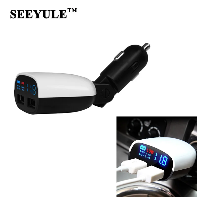 1pc SEEYULE LED Screen Dual USB Car Charger 3.4A Cars Voltage Monitoring Display for Mobile phone/pad/tablet/mp3/mp4/GPS
1pc SEEYULE LED Screen Dual USB Car Charger 3.4A Cars Voltage Monitoring Display for Mobile phone/pad/tablet/mp3/mp4/GPS