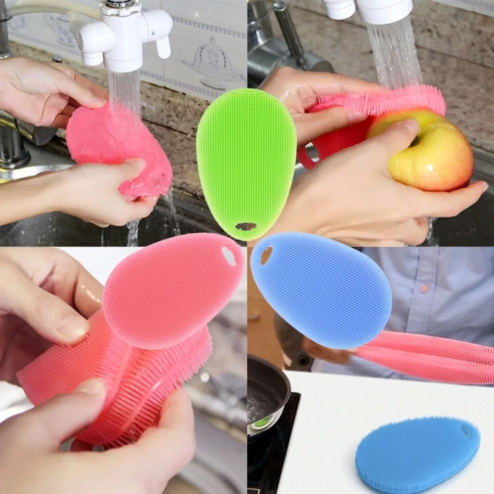 1pc Silicone Scouring Pad Multi-function High Quality Soft Silicone Dishwashing Kitchen Bow Washing Pad Brush Cleaning Tools
1pc Silicone Scouring Pad Multi-function High Quality Soft Silicone Dishwashing Kitchen Bow Washing Pad Brush Cleaning Tools