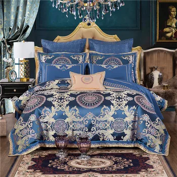 2018 New 4/6/9-Pieces Cotton stain Luxury Jacquard Bedding Set wedding Bed Set King Queen Bed Linens Duvet Cover Bed Sheet
2018 New 4/6/9-Pieces Cotton stain Luxury Jacquard Bedding Set wedding Bed Set King Queen Bed Linens Duvet Cover Bed Sheet