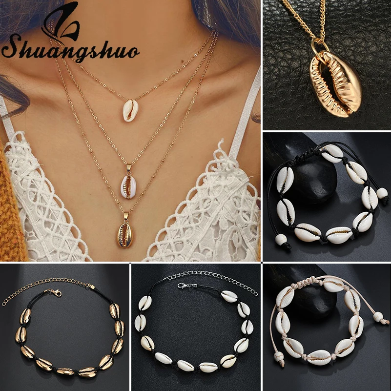 Shuangshuo Seashell Pendants Necklaces Three Layers Chian Necklace For Women Gold Choker Boho Sea Shells Jewelry colier femme
Shuangshuo Seashell Pendants Necklaces Three Layers Chian Necklace For Women Gold Choker Boho Sea Shells Jewelry colier femme
