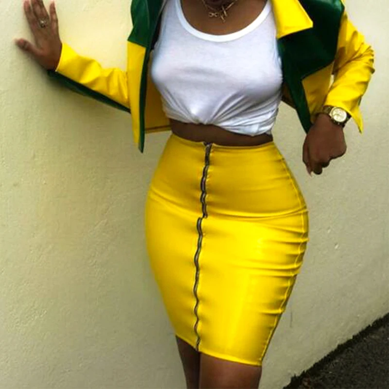 11.11 Sexy PU Leather 2018 Spring Tracksuit Women Long Sleeve Patchwork Short Jacket Front Zipper Skirt Ensemble Femme 2 Pieces
11.11 Sexy PU Leather 2018 Spring Tracksuit Women Long Sleeve Patchwork Short Jacket Front Zipper Skirt Ensemble Femme 2 Pieces