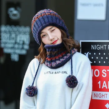 Winter women Beanie Hat Girl Warm Ski 2018 new brand Big Fur pom poms ball Knitted hats scarf hat set thick Skullies female cap
Winter women Beanie Hat Girl Warm Ski 2018 new brand Big Fur pom poms ball Knitted hats scarf hat set thick Skullies female cap