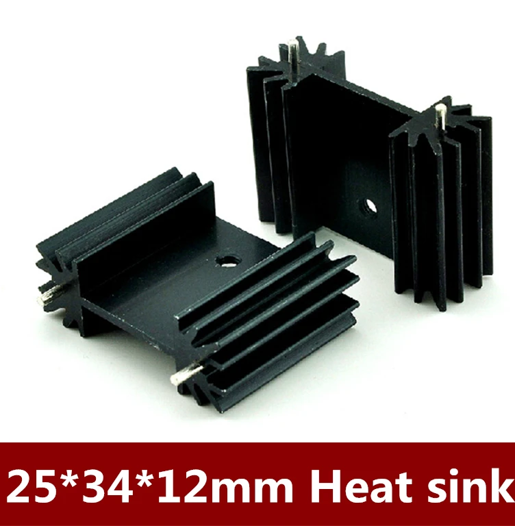 High Quality 20pcs/lotTransistor TO-3P radiator heat sink aluminum 25 * 34 * 12MM Black
High Quality 20pcs/lotTransistor TO-3P radiator heat sink aluminum 25 * 34 * 12MM Black