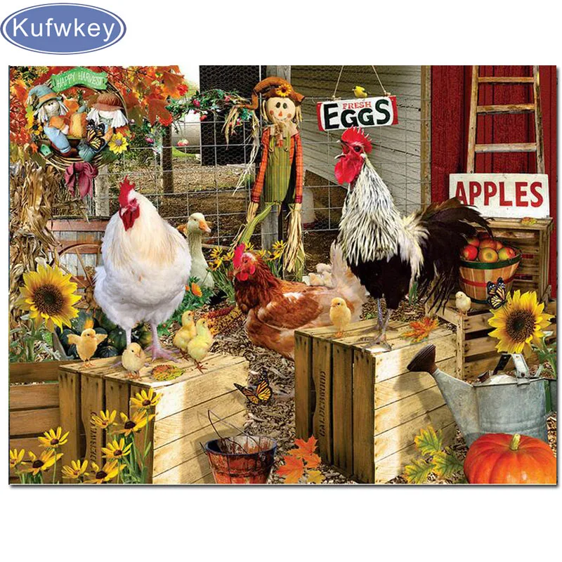 5D Full Square round Diamond painting“ Chicken ”Diamond mosaic Embroidery decoration rhinestone picture bedroom art
5D Full Square round Diamond painting“ Chicken ”Diamond mosaic Embroidery decoration rhinestone picture bedroom art