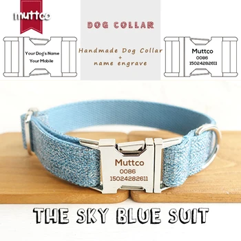 MUTTCO anti-lost dog collar adjustable pet collar convenient to walk the dog THE SKY BLUE SUIT custom ID tag 5 sizes UDC071
MUTTCO anti-lost dog collar adjustable pet collar convenient to walk the dog THE SKY BLUE SUIT custom ID tag 5 sizes UDC071